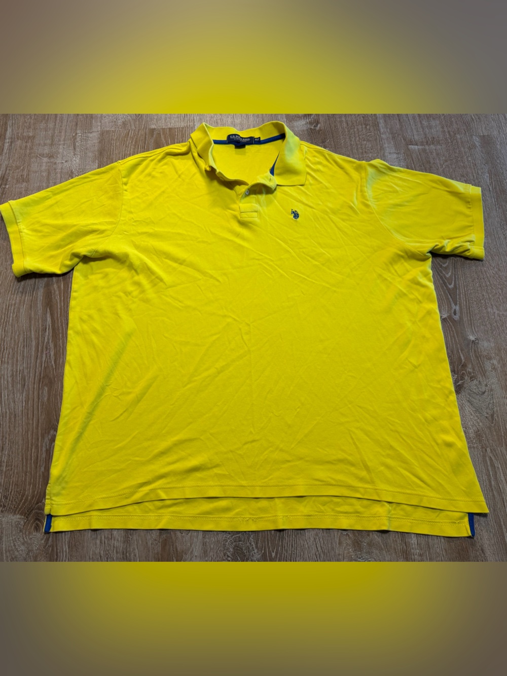 U.S. Polo Assn. Men’s 3XLT Yellow Blue Polo Shirt Big & Tall